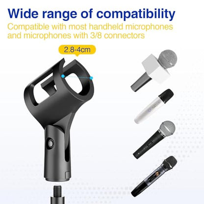 Height Adjustable Boom Mic Stand Tripod with Phone/Tablet Holder | Carrying Bag Included, for Singing Karaoke Stage