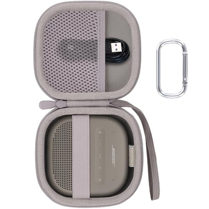 Aenllosi Case for Bose SoundLink Micro 2nd Gen Speaker, Sandstone | EVA case construction, Water-resistant design, Dust-resistant design, Protective case only - color: Sandstone, style: Hard Case for Bose SoundLink Micro 2nd Gen