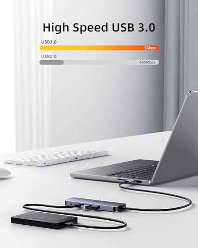 USB C Docking Station Dual Monitor 10 in 1, USB-C Hub to HDMI VGA Adapter with 1Gbps Ethernet 100W Charging, usb c Hub to USB, 3.5 Audio, Card Reader Compatible for Dell/MacBook/Surface Laptops