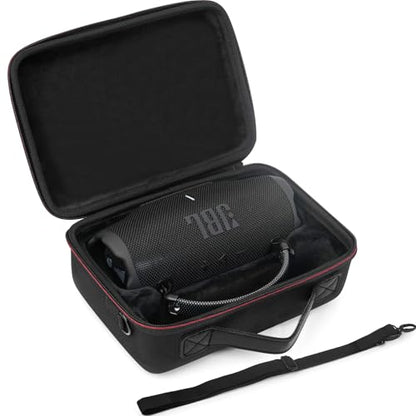 Hard Case for JBL Charge 6/5/4 Bluetooth Speaker – Waterproof Travel Case with Adjustable Shoulder Strap, Durable Protection for On-the-Go Use（Purple） (black) - color: black