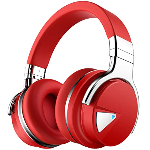 Million Sold 10 Years Classic E7 Active Noise Cancelling Headphones with Upgraded Noise Cancellation, Bluetooth Headphones Wireless with HD Sound Vivid Deep Bass, for Home Office Travel Gift Pcs - color: Red, style: E7 Wireless Active Noise Cancelling Hea