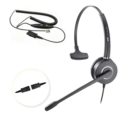 VT RJ9 Headset for Cisco-IP-Phones - Telephone Headset with Noise Cancelling Mic with Mute&Volume Control 7841,7861,7945G 7965G,7975G,8811,8851,8865(6800/6900/7800/7900/8800/8900/9900 Series)