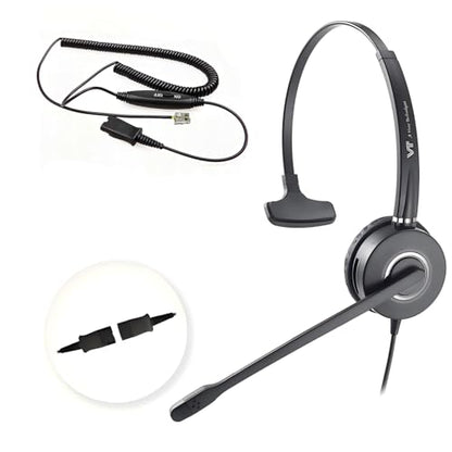 VT RJ9 Headset for Cisco-IP-Phones - Telephone Headset with Noise Cancelling Mic with Mute&Volume Control 7841,7861,7945G 7965G,7975G,8811,8851,8865(6800/6900/7800/7900/8800/8900/9900 Series)