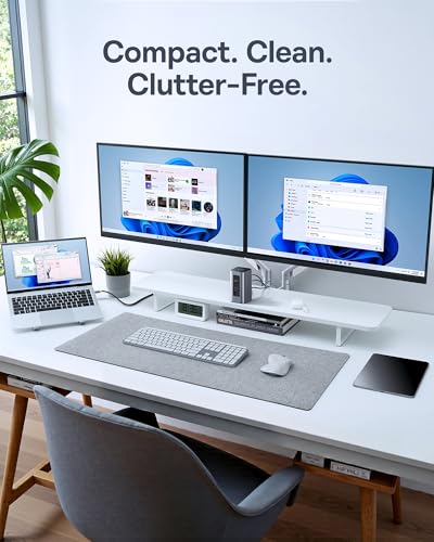 Baseus Nomos Air 12-in-1 Docking Station with 2 Monitors for Windows | Docking Station with 4K HDMI, 10Gbps USB-C/A, SD/TF Card Reader, 100W PD, Gigabit Ethernet, Compatible with Laptops