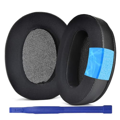 WH-XB910N Replacement Ear Pads, Upgrade Cooling Gel Earpads Cushions for Sony WH-XB910N Noise Cancelling Headphones, Ear Pads Cushions with Soft Memory Foam and Buckle(Black) - color: Black-Upgrade Gel-with net and buckle