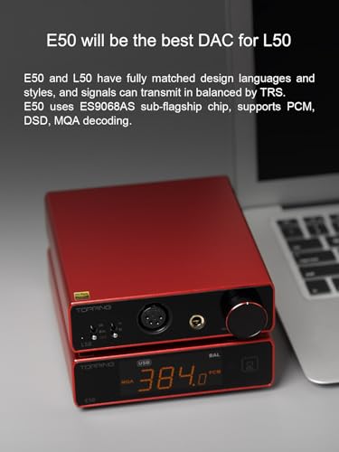 TOPPING L50 NFCA Balanced Headphone Amplifier – 145dB Dynamic Range, 0.00006% THD+N, RCA/TRS Input Pass Through, for IEMs & High-Impedance Headphones (Black)