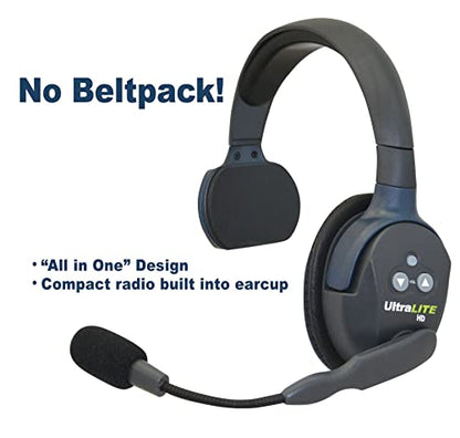 EARTEC UL413 Ultralite-HD 4-Person Full Duplex Wireless Intercom Headset Communication System, Single and Dual Ear Headsets, Up to 1000ft Range, U.S. Company - size: 1 Single, 3 Double