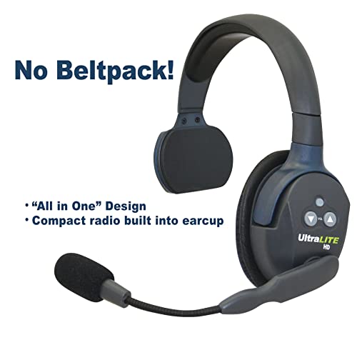 EARTEC ULSR-HD Ultralite HD Single Ear Add-On or Replacement Remote Headset, HD Version Only, Full Duplex Wireless Communication, Includes Rechargeable Battery - color: Remote, size: Single Ear
