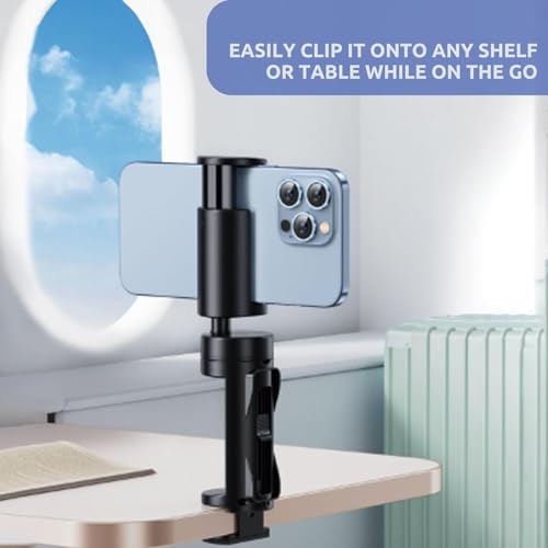 3 PACK Airplane Phone Holder Travel Essentials Accessories – Universal Hands Free Cell Phone Stand Mount for Air Plane Table Seat Desk, Cruise, Car & Flight – Mini Size for Vacation, iPhone, Samsung - size: 3 Pack