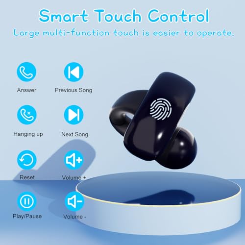 BANIGIPA Kids True Wireless Earbuds, Open Ear Headphones for Boy Girl Teen - color: Navy