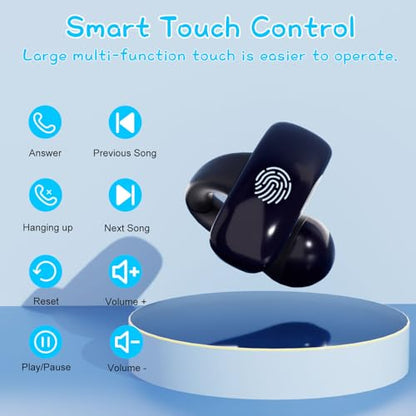 BANIGIPA Kids True Wireless Earbuds, Open Ear Headphones for Boy Girl Teen - color: Navy