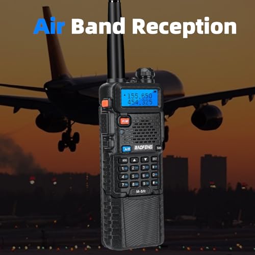 BAOFENG Radio uv5r Baofeng UV-5R |8W walkie talkies Long Range Ham Radio | Ham Radio Handheld |3800mAh Battery |Programming Cable, Tactical gear Antenna & Earpiece | Emergency, Survival gear (2-pack)