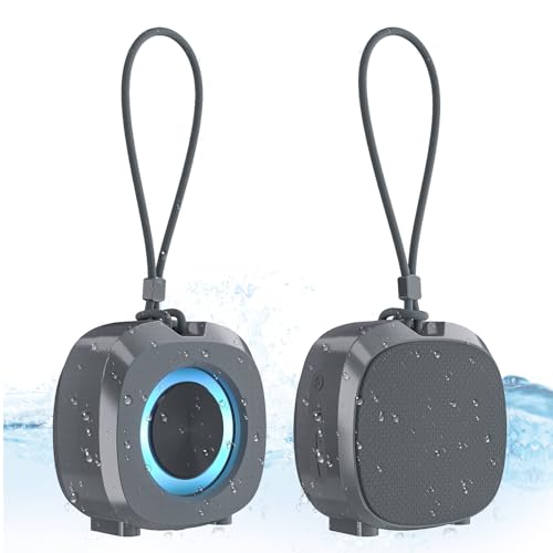 Bluetooth Speaker Portable Media Players Clear Loud Stereo Sound Deep Bass Wireless Speaker With Lights TWS IPX5 Waterproof Small Speakers Long Playtime for Home/Party/Outdoor/Beach Electronic Gadgets - color: Gray