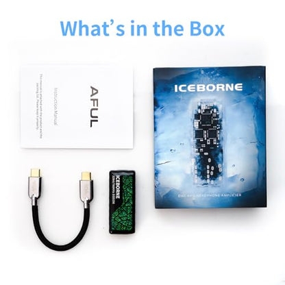HiFiGo AFUL ICEBORNE Portable DAC Amp with 4.4mm Balanced Output, Dual CS43198 USB C DAC for IEMs & Headphones, 1µV Noise Floor, 300mW Hi-Res Audio Dongle for PC/Mac/iPhone/Android/Switch/PS5