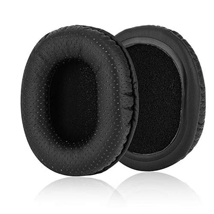 Replacement Earpads for Audio-Technica ATH M50X M40X M30X M20X Professional Studio Monitor Headphones with Protein Leather & Memory Foam Ear Cushions (Black/Hole) - color: Black/Hole