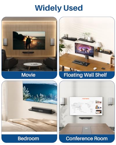 BYMECOST Soundbar Mount, Wooden-Style Heavy Duty Wall Bracket Mount - color: Style 1