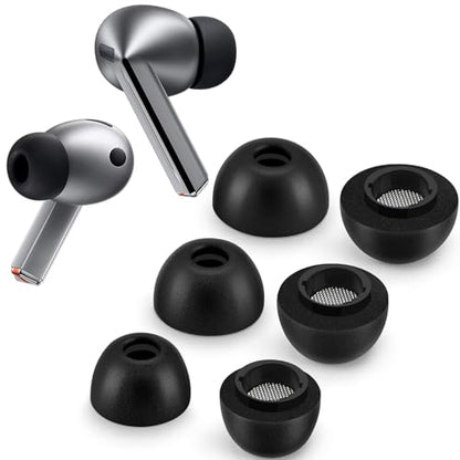 [Upgraded - Non Popping Off] Foam Ear Tips for Samsung Galaxy Buds3 Pro - Ultimate Comfort and Unshakeable Fit with Memory Foam Earbud Tips, Earbud Replacement Tips for Galaxy Buds 3 Pro - S/M/L