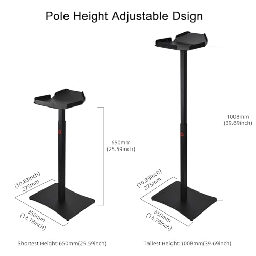 Speaker Stand for Bose S1 Pro Plus / S1 Pro+, Height Adjustable 25" - 39" Carbon Steel Floor Stand Bracket Base Mount Tripod for Bose S1 Pro Portable Bluetooth Speaker Wireless PA System