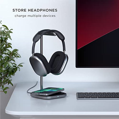 Satechi 2-in-1 Headphone Stand with Magnetic Wireless Charger