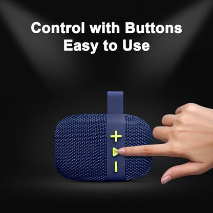 Fisher Portable Bluetooth Speakers, Clip-On Speakers Bluetooth Wireless | IPX5 Waterproof Speaker,10W Peak Power Bluetooth Speaker Stereo HD Sound, BT 5.3, FM Radio, for Pool, Beach, Use Anywhere - color: Navy Blue