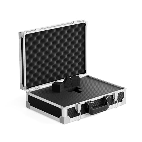 Phenyx Pro Medium Storage Case with Customizable Pre-Diced Foam PCSE-M | Aluminum Alloy Frame, Protective Gear Storage, Wireless Mic Systems, Equipment Transport - size: Medium (44.5*12.5*35cm)