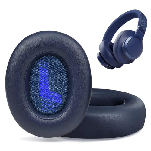 Replacement Ear Pads for JBL E65 (E65BT E65BTNC)/Live 650 (650NC 650BTNC)/Live 660 (660NC 660BTNC)/Duet NC Over-Ear Headphones, Headset Ear Cushions, Headset Earpads, Ear Cups Cover-Blue - color: Blue