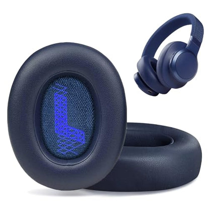 Replacement Ear Pads for JBL E65 (E65BT E65BTNC)/Live 650 (650NC 650BTNC)/Live 660 (660NC 660BTNC)/Duet NC Over-Ear Headphones, Headset Ear Cushions, Headset Earpads, Ear Cups Cover-Blue - color: Blue