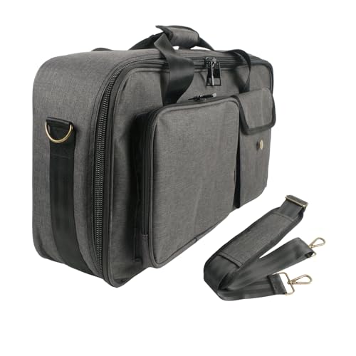 Effects Pedal Carrying Bag, 10mm Padding Multi Pockets Guitar Effects Pedal Case with Adjustable Strap and Water Proof Fabric, for Line 6 (L) - size: L