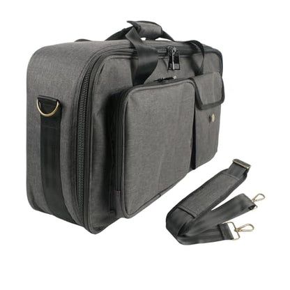 Effects Pedal Carrying Bag, 10mm Padding Multi Pockets Guitar Effects Pedal Case with Adjustable Strap and Water Proof Fabric, for Line 6 (L) - size: L
