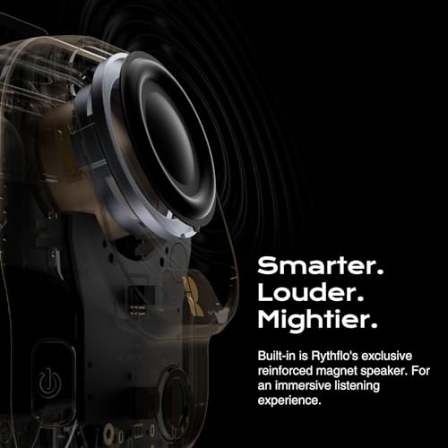 Rythflo Wearable Bluetooth 5.3 Speaker, 30H Battery, IPX7 Waterproof | Clip-On Design, TWS Pairing, Built-In ENC Mic, Hands-Free Music & Calls, Jobsite Use, Portable Wireless Speaker