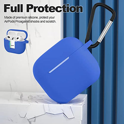 Compatible with AirPods 3 Case, Protective Silicone Cover for AirPods 3rd Generation Case 2021, Wireless Charging - Blue - color: C-Blue