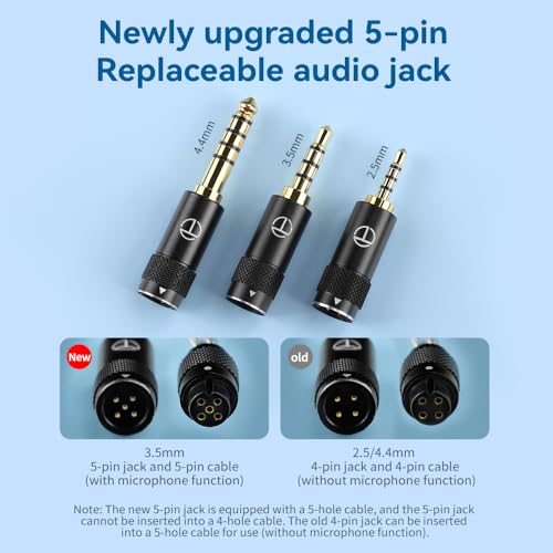 LEAUDIO TRN Sea Serpent 4 core Copper and Silver Mixed Cable Upgrade Earphone Cable 2.5mm/3.5mm/4.4mm (3jacks qdc mic) - color: 3jacks qdc mic