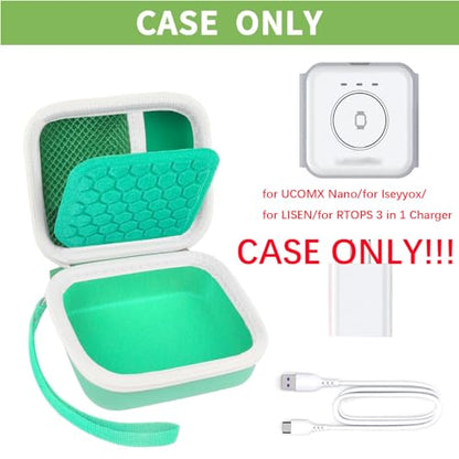 Hard Case for UCOMX/Hicober 3-in-1 Charger, Box Only | Hard shell case for UCOMX, Hicober, Iseyyox, LISEN and RTOPS 3-in-1 charger users, with divider and mesh pocket - color: Mint
