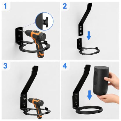 Wall Mount Bracket Only Compatible with Sonos Move 1 & Move 2, Black