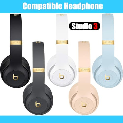 Studio 3 Hinge Replacement Parts Repair Kit Headband Connector Metal Folding Clip Pin Accessories Compatible with Beast Studio 3.0 Headphones. (Gold)