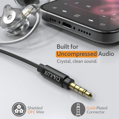 Cubilux Headphone Splitter with Volume Control, 3.5mm Dual Earphones Connector, 1/8 Double Audio Jack Adapter for 2 People, Music Share Adapter for Plane, Train Travel - style: 3.5mm