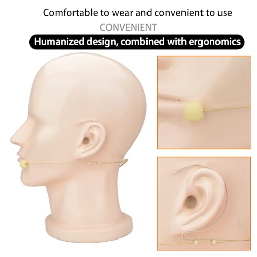 YXG Microphone Headset Headworn Earset Over Ear Hanging Condenser Mic Compatible with Shure Wireless System Bodypack Transmitter，Ideal for Lectures, Live Performance, Theater, Podcasts – Beige