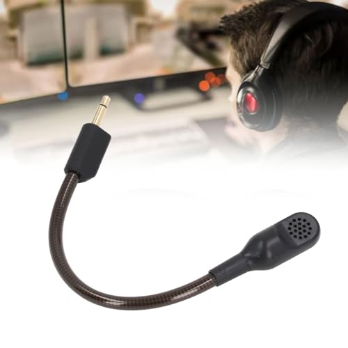 Mic Replacement for BlackShark V2 BlackSharV2 Pro Gaming Headset, 3.5mm Noise Cancelling Game Boom Microphone for BlackShark V2 BlackSharV2 Pro (Black) - color: Black