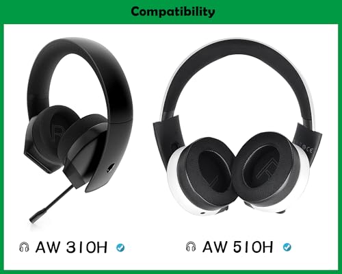 Replacement Earpads Compatible with AW510H AW310H 7.1 PC Gaming Headset