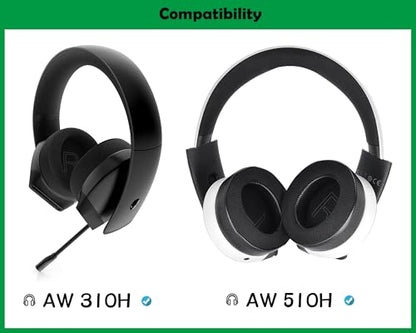 Replacement Earpads Compatible with AW510H AW310H 7.1 PC Gaming Headset