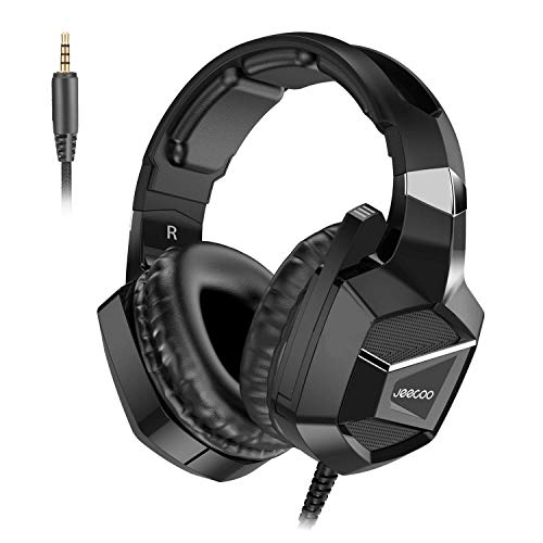 J20 Stereo Gaming Headset for PS4, Pro, Xbox One S, Xbox One Controller, Noise Cancelling Over Ear Headphones with Mic, Bass Surround Soft Memory Earmuffs for PC Nintendo Switch Games