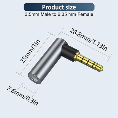 3 Pack Angle 3.5mm Male to Female Audio Adapter，90 Degree Right Angle 3.5mm 1/8" TRRS Stereo Jack Coupler Gold Plated Connectors, for Mobile Phones,Tablets,Car Audio,Speakers (Angle M to F) - style: Angle M to F