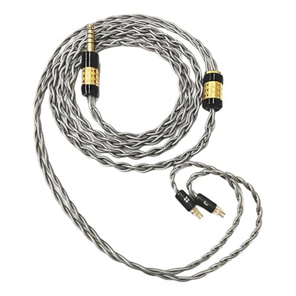 8Core Upgrades Earphone Cable 0.78mm 2 Pin Silver Plateds Coppers for Enhanceds Sound and Durability
