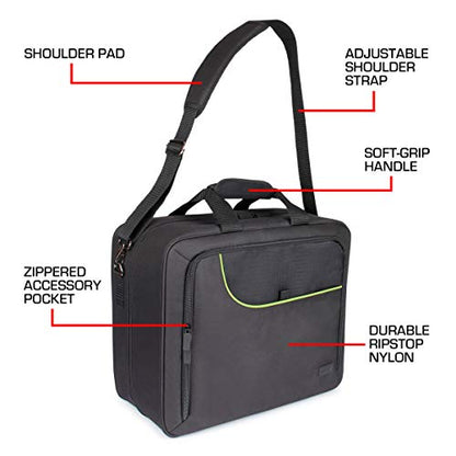 USA Gear DJ Mixer Travel Travel Bag Fits Yamaha MG10XU, MG06X, Mackie Mix8 8-Channel, Behringer Xenyx Q502USB, Adapters, Headphones, Laptops - Customer Interior, Water Resistant Exterior (Green) - color: Green