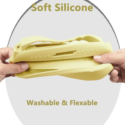 JCHPINE Silicone Cover Case for Bose SoundLink Flex Speaker 2nd Gen | Accessories Compatible with Bose SoundLink Flex 2, Protective Case with Shoulder Strap (Citrus Yellow) - color: Citrus Yellow