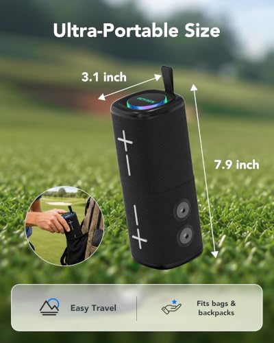 BOYISEN 2-in-1 Split Magnetic Golf Cart Speaker, Portable Bluetooth Speaker