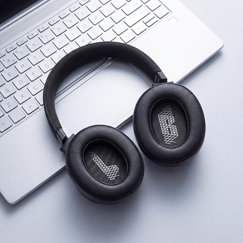 Replacement Ear Pads for JBL Live 500BT/Live 500 BT Headphone, Extra Thick Cushions, Ear Cups Cover, Soft Leather＆Memory Foam Headset Earpads (Black) - color: Black