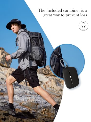 Case for JBL Endurance Race 2 True Wireless in Ear Earbuds,Soft Protective,Shockproof, BOVUGAC Silicone Case Cover with Keychain & Cleaning Kit & Lanyard-Black - color: Black