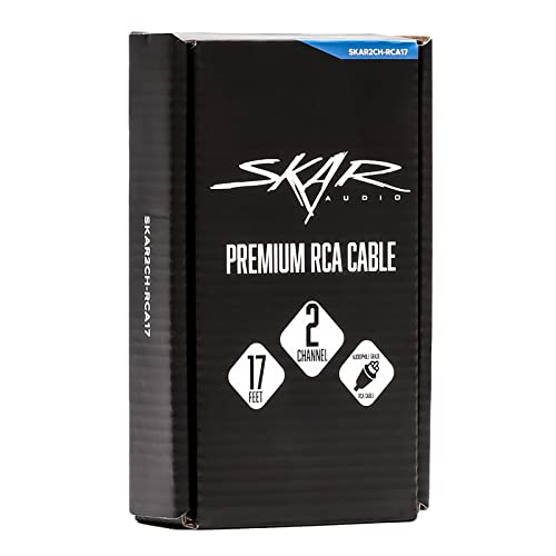 Skar Audio 17-Foot 2-Channel Twisted Pair RCA Interconnect Cable - SKAR2CH-RCA17 - size: 2 Channel-17 ft