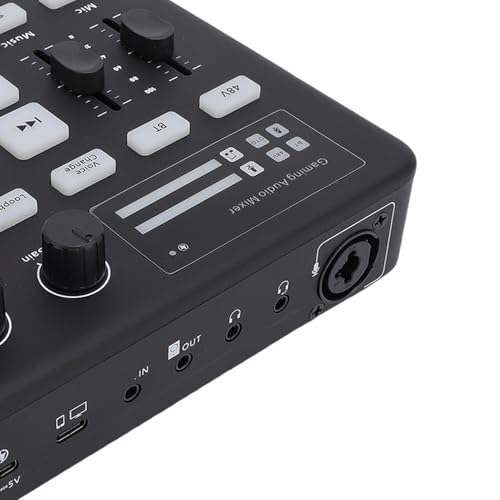 Live Sound Card Gaming Sound Mixer, Bluetooth 5.0 Type C Live Card For Streaming Podcasting Voice Effects
